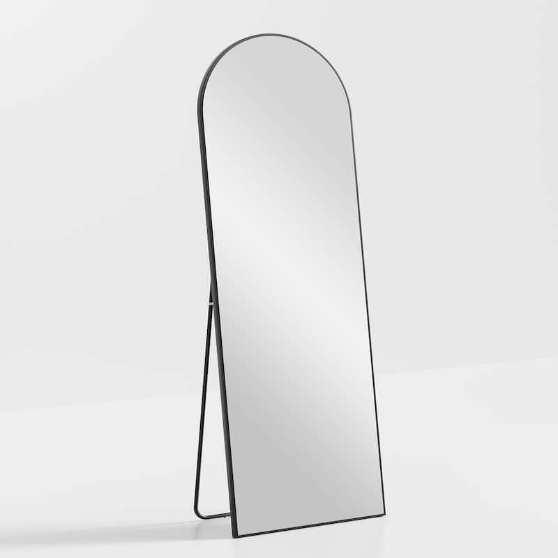 Nonfriable Arched Wood Mirror Wall Mirror Dressing Mirror With Stand