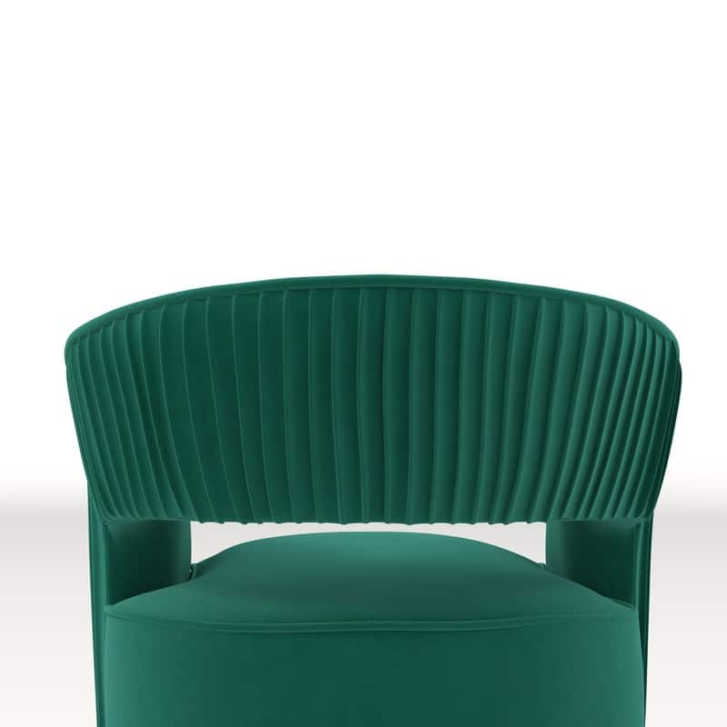 SEYNAR Modern Glam Velvet 360 Degree Swivel Open-Back Accent Armchair Set of 2