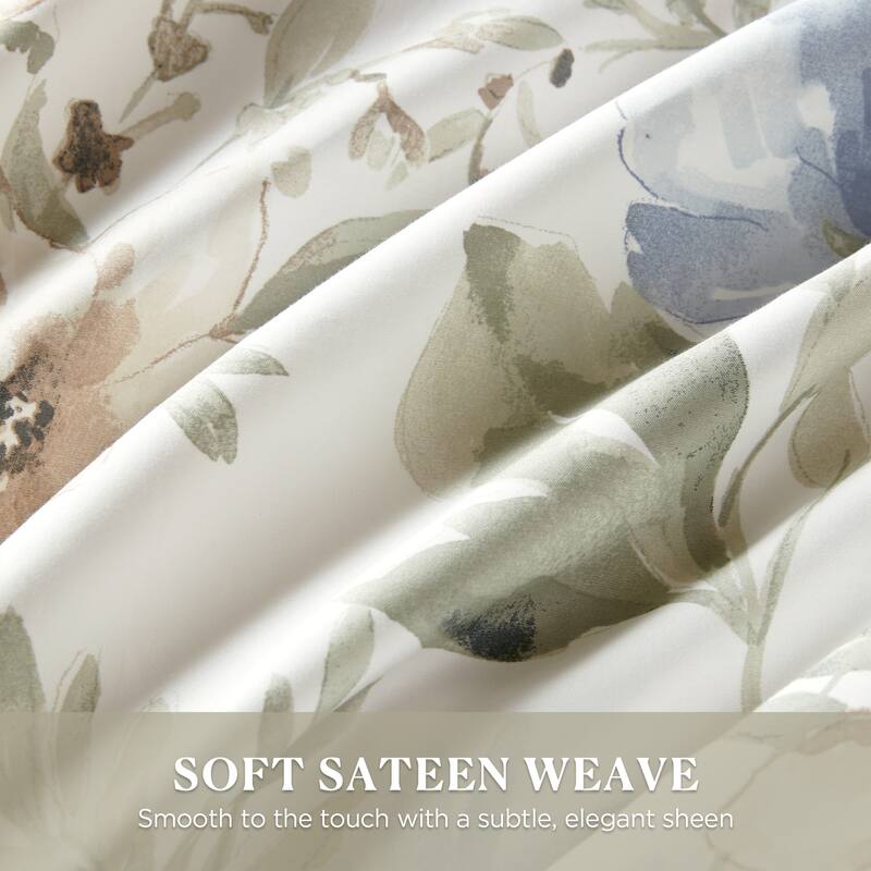 Harbor House Blue Herbal Shower Curtain