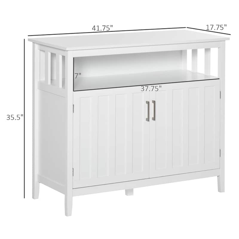 Kitchen Buffet Cabinet with Doors and Adjustable Shelves