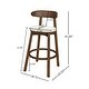 preview thumbnail 26 of 24, Christopher Knight Home - Ashley Contemporary Upholstered Round Cushion Bar Stools with Rubberwood Frame, Set of 2