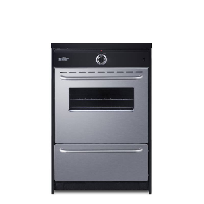 Summit EM665 25" Wide 2.92 Cu. Ft. Free Standing Electric Range with - Stainless Steel