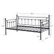 preview thumbnail 8 of 13, VECELO Metal Twin Size Daybed with Antique Graceful Lines Black&White