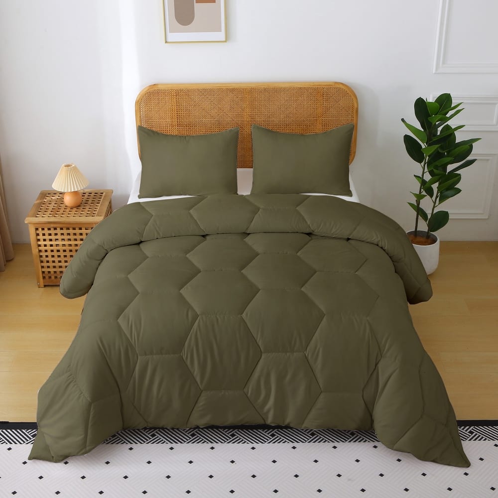 Better Style Home Microfiber Honeycomb Comforter Sets