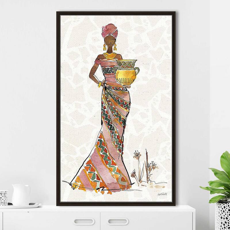 "African Flair X" Print on Floating Canvas