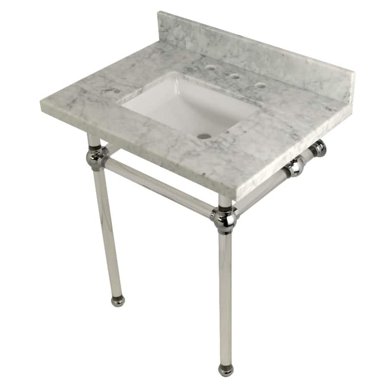 Kingston Brass Templeton 30" Rectangular Marble Wall Mounted Bathroom