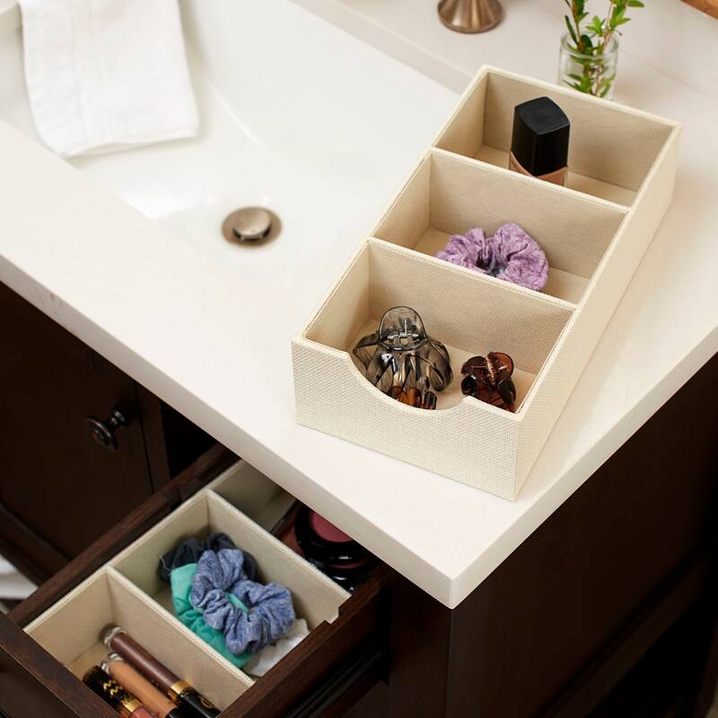 Household Essentials 3-Compartment Drawer Organizers