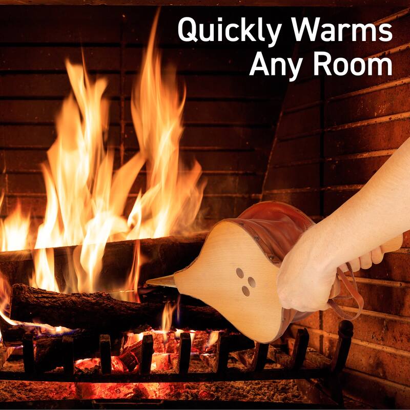 Kings County Tools 18.75-inch x 7.5-inch Large Fireplace Bellows Indoor or Outdoor