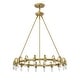 preview thumbnail 12 of 13, Vater 18-Light Single Tier 32-inch Chandelier with Metal Support Rods