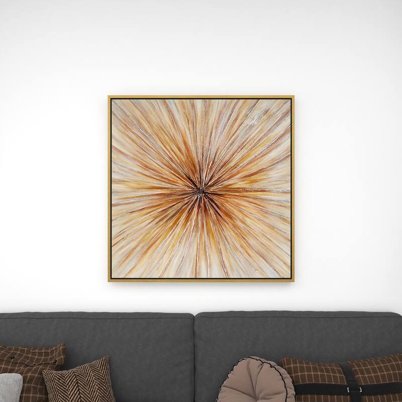 Canvas Radial Starburst Framed Wall Art