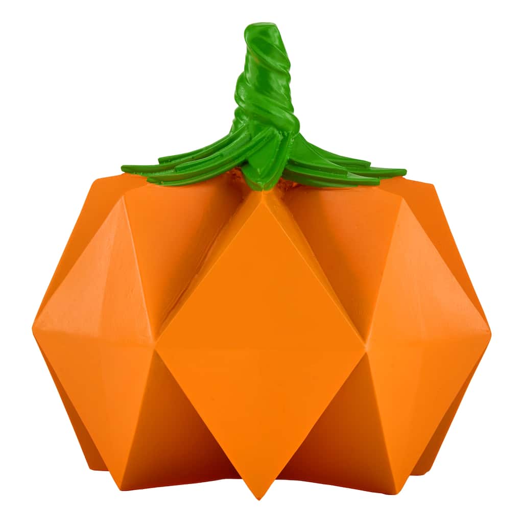National Tree Company 6" Orange Halloween Origami Pumpkin Tabletop Decoration - 6 in