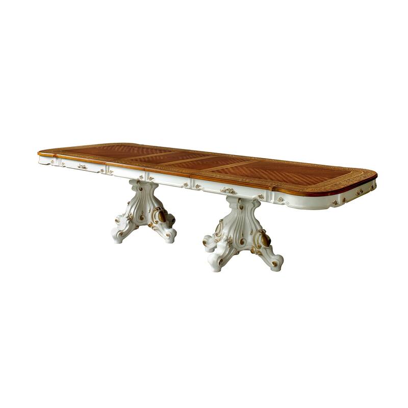 Deveraux Antique Pearl and Cherry Oak Dining Table