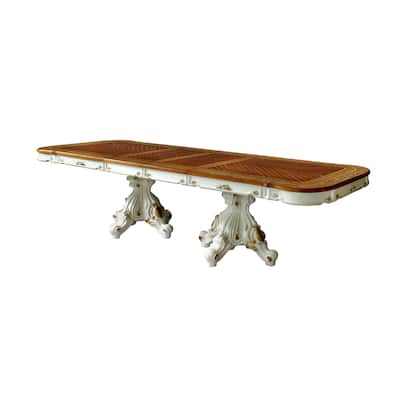 Deveraux Antique Pearl and Cherry Oak Dining Table