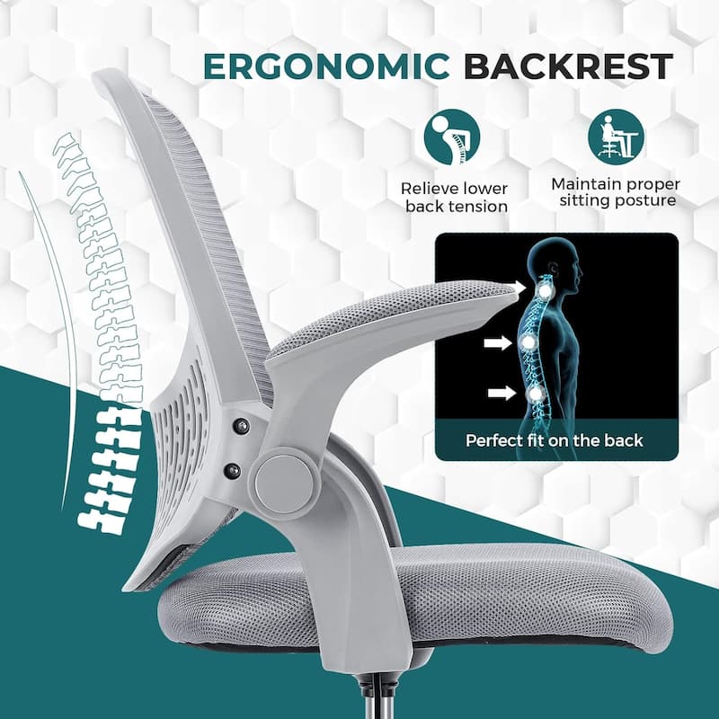 Ergonomic Office Chair, High Back Desk Chair with Headrest, Home Office Swivel Mesh Computer Chair Office Chairs