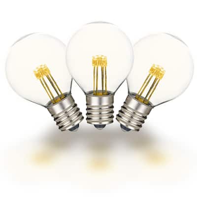 25 Pack G30 LED Outdoor String Light Patio Globe Replacement Bulbs, Warm White