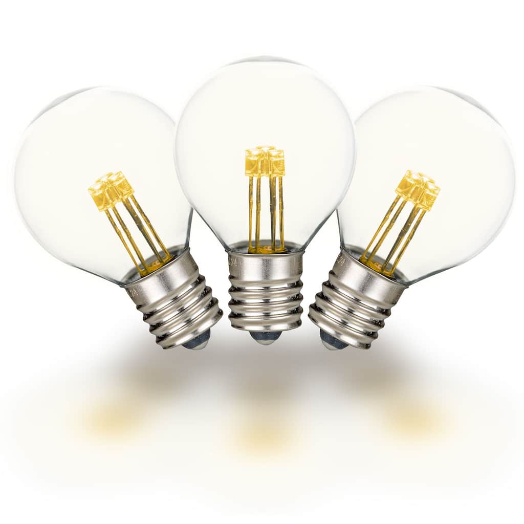 25 Pack G30 LED Outdoor String Light Patio Globe Replacement Bulbs, Warm White