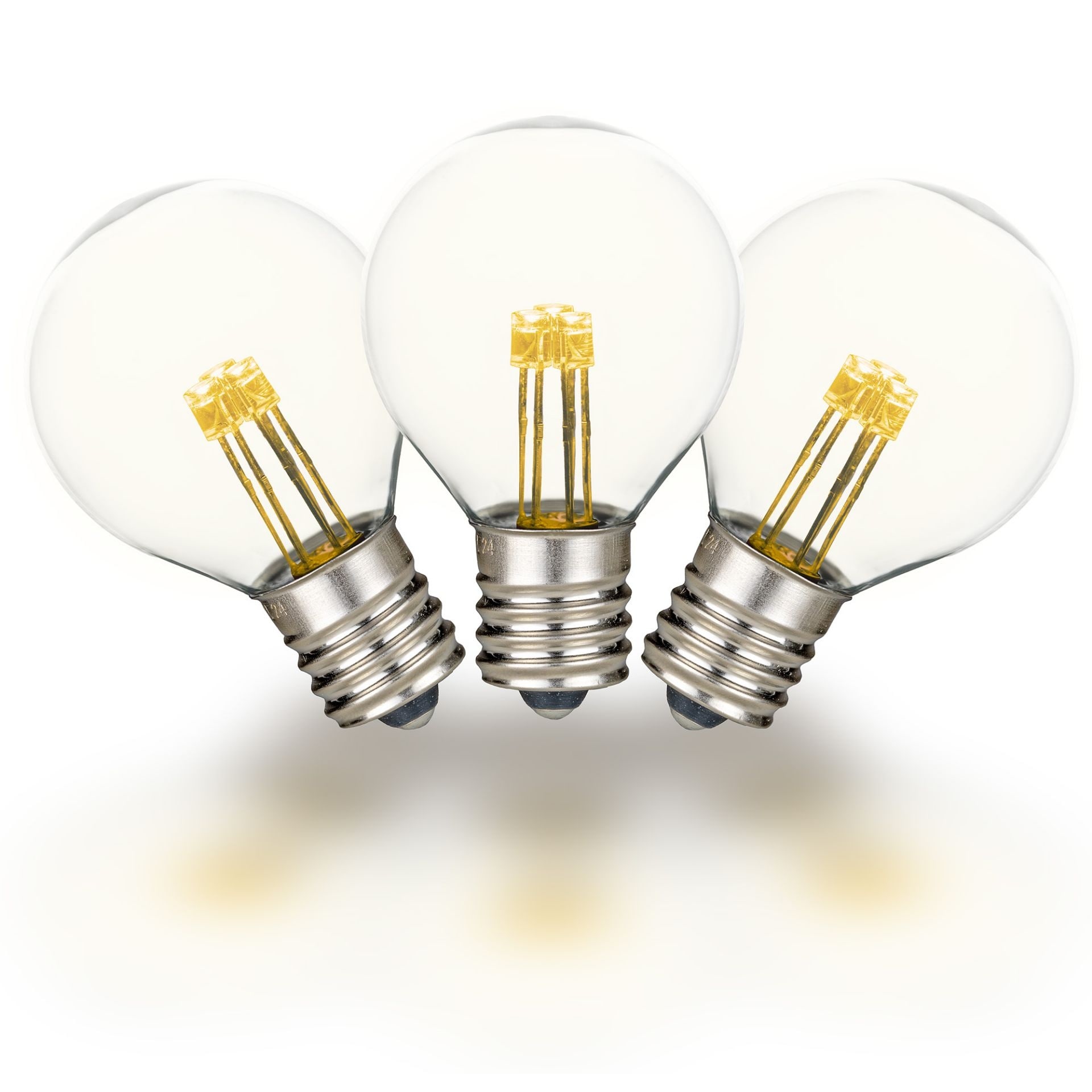 25 Pack G30 LED Outdoor String Light Patio Globe Replacement Bulbs, Warm White