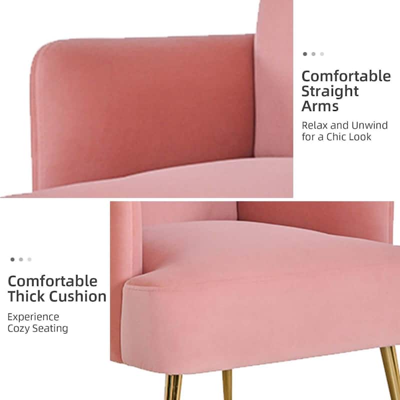 Ferrera Comfy Accent Armchair with Recessed Arms Set of 2