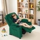 preview thumbnail 64 of 79, MCombo Big Kids Recliner Chair with Cup Holders , Velvet Fabric Green
