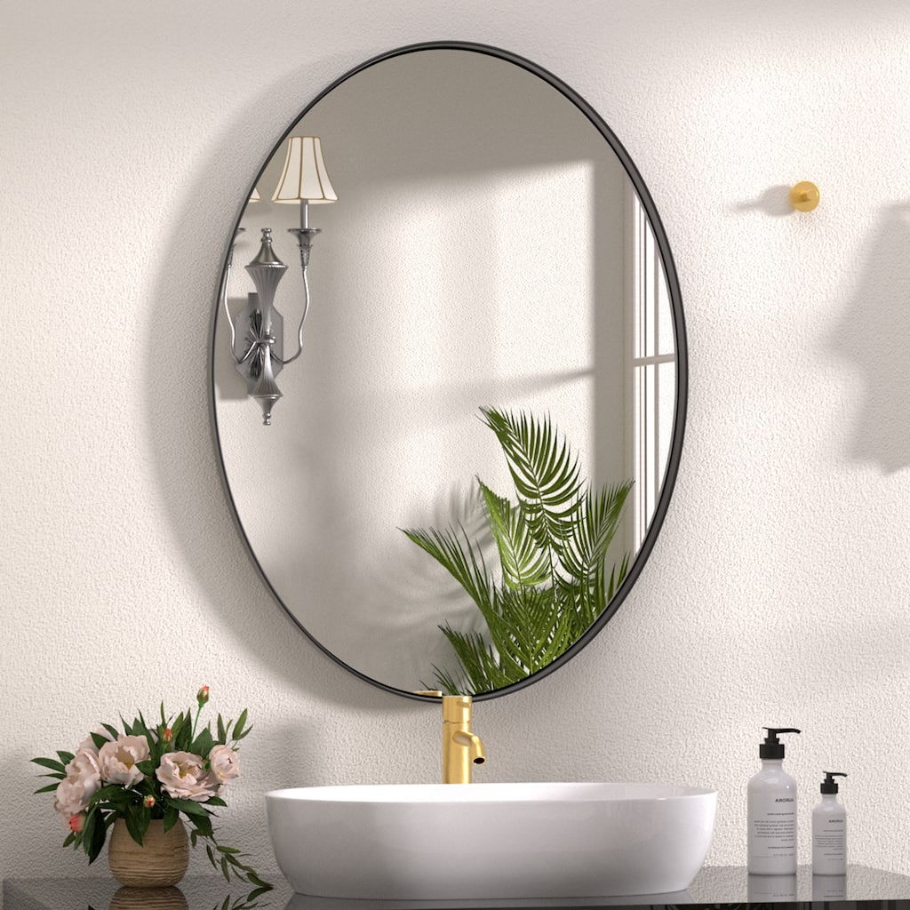 Bathroom Mirror Wall Mirror Vanity Mirror with Metal Frame (1 Piece)