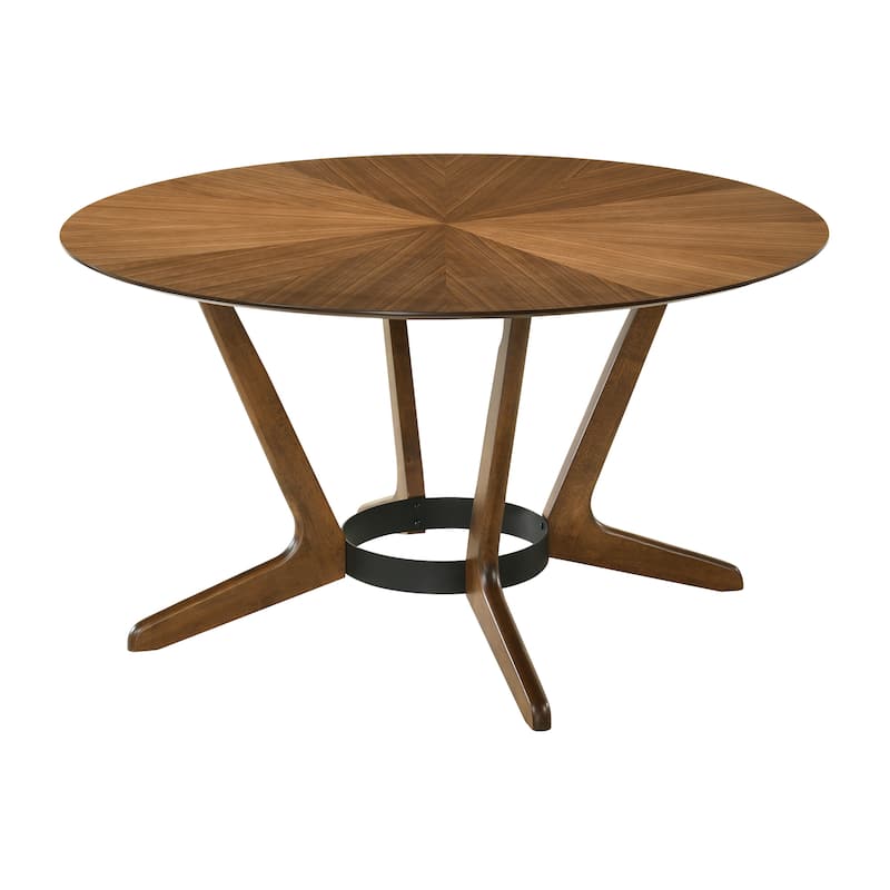 Santana 7 Piece Round Wood Dining Set