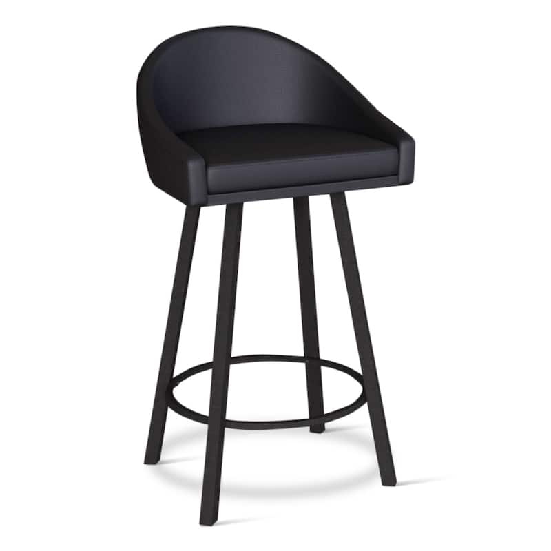 Tempo Furniture Kori Swivel 26" Counterstools/30" Barstools Palladium Gray Powder Coat Finish (Set of 2) by Furnish Theory