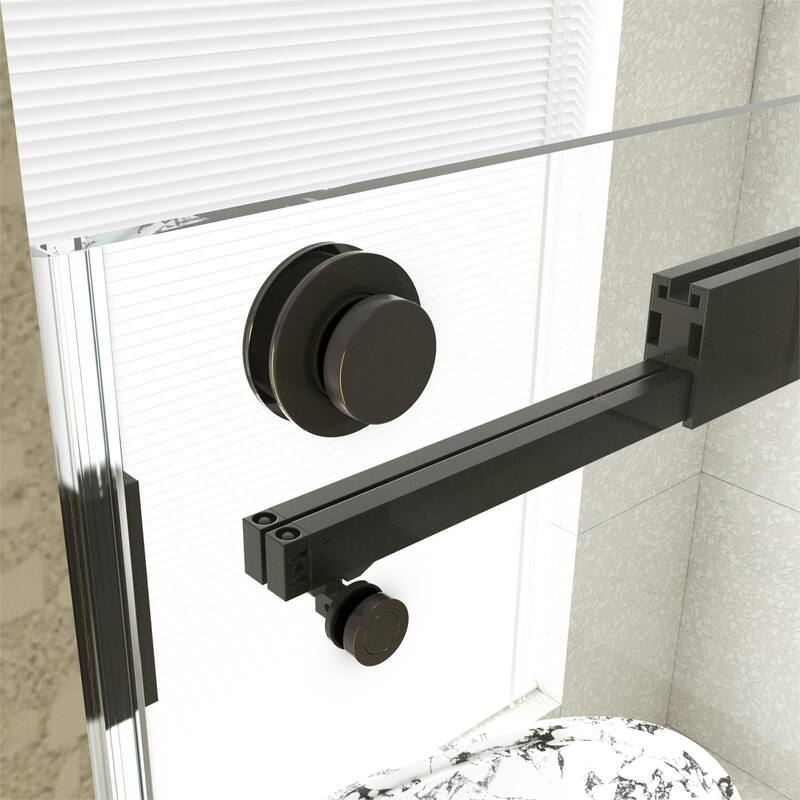 56-60"W x 76"H Frameless Double Sliding Shower Door