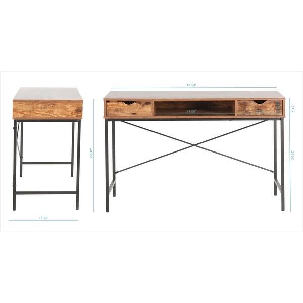 JJS 48' Writing Desk with Drawers, Contemporary Home Office Large