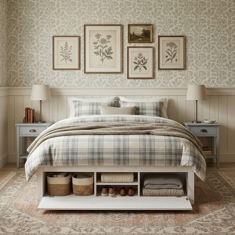 Queen Platform Bed Frame with Underbed Storage by Harper&Bright Designs