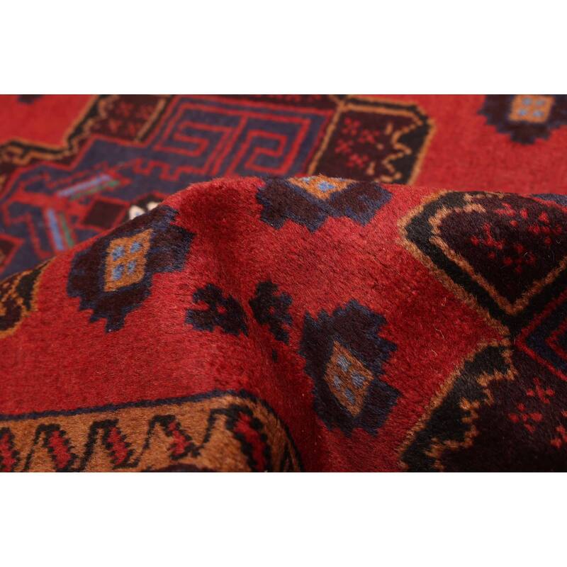 ECARPETGALLERY Hand-knotted Teimani Red Wool Rug - 3'7 x 5'11