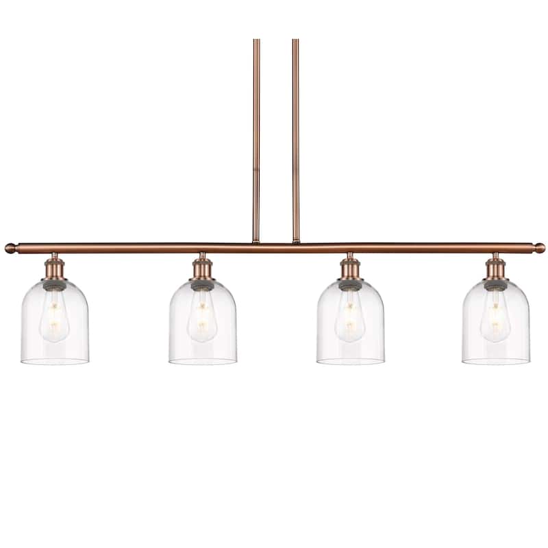 Innovations Lighting 516-4I-10-48 Bella Pendant Bella 4 Light 48" Wide - Antique Copper / Clear