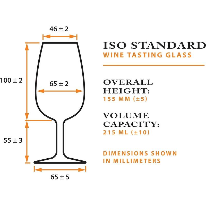 Final Touch ISO Wine Tasting Crystal Glasses Set of 6 - 7.27 Oz