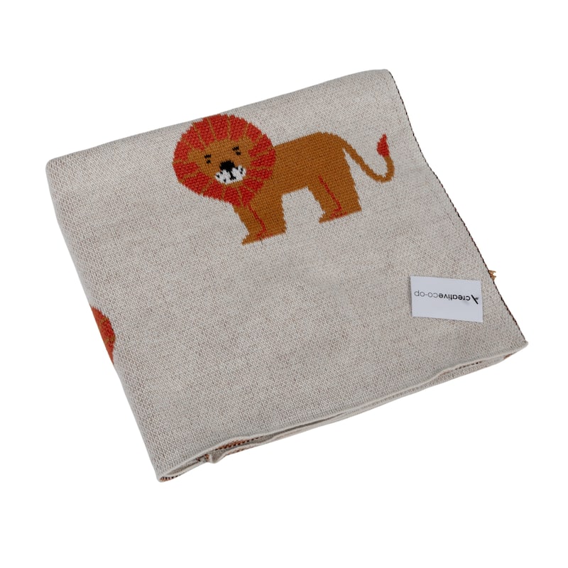 Cotton Knit Baby Blanket with Prints