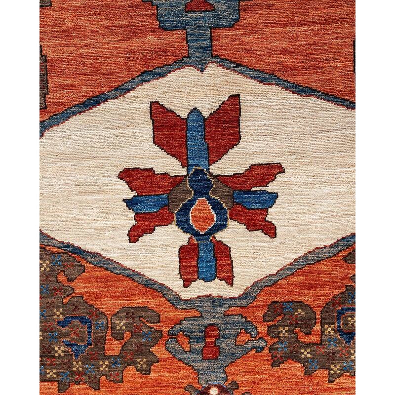 Serapi One-of-a-Kind Hand-Knotted Area Rug - Orange, 8' 2" x 10' 1" - 8' 2" x 10' 1"