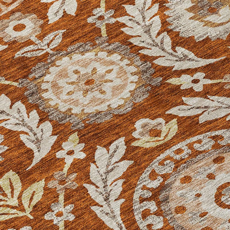 HomeRoots Floral Transitional Rectangle Outdoor Rug