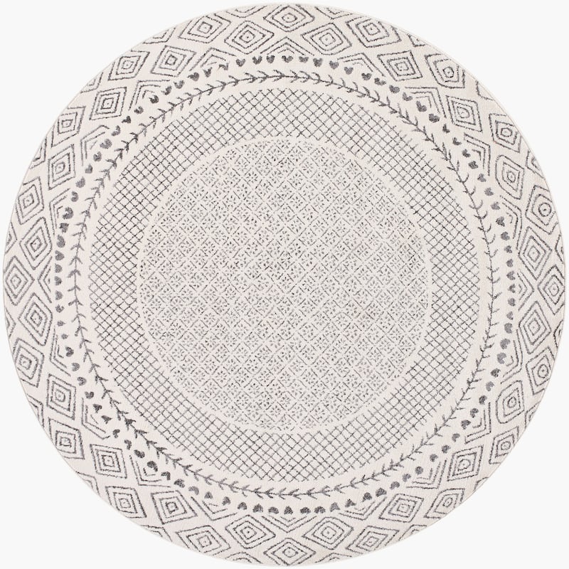 Livabliss Bahar Eclectic Border Area Rug