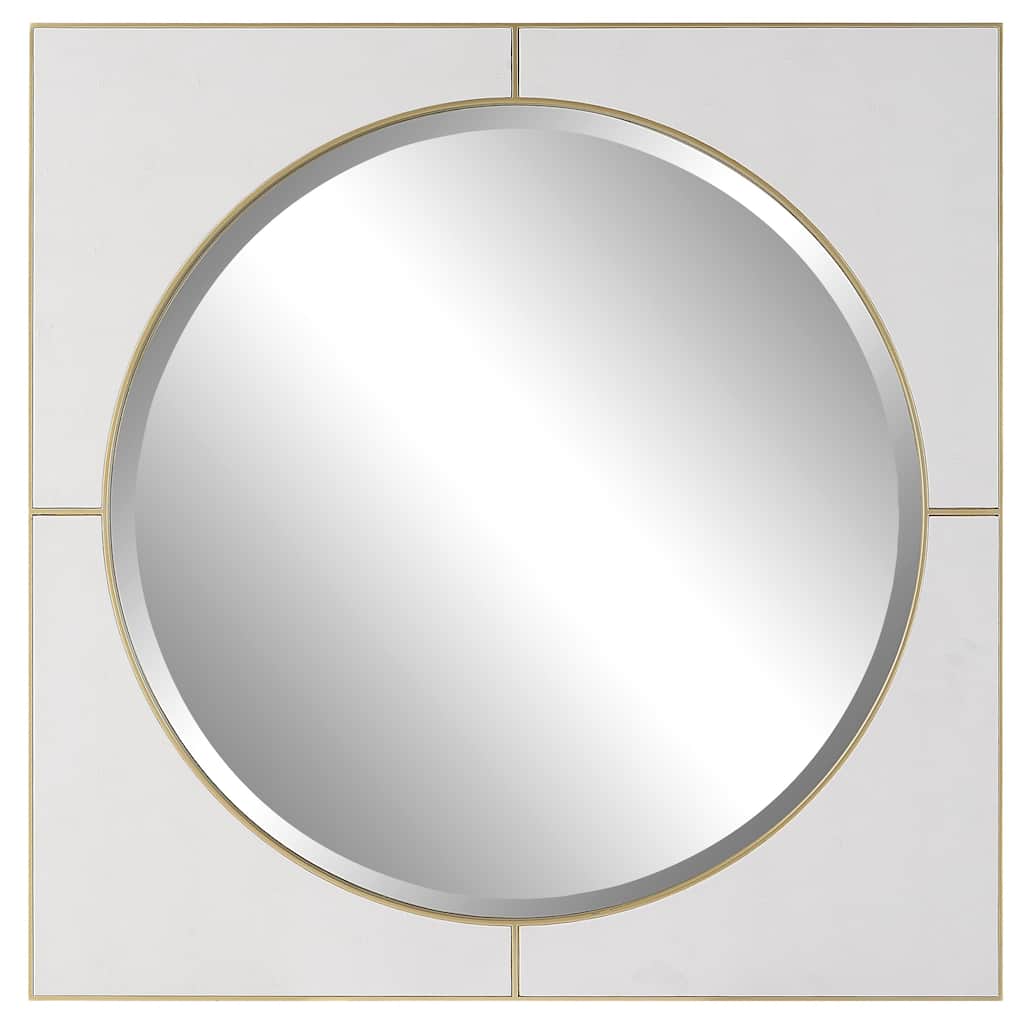 Uttermost Cyprus White Square Mirror - 40"W x 40"H x 1"D