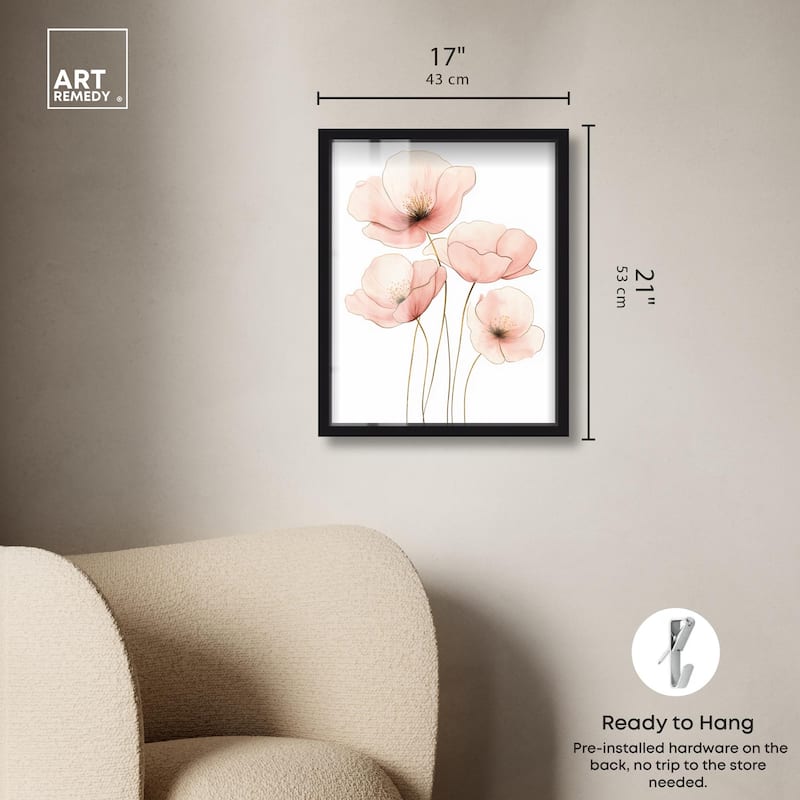 Pink Petal light Shadowbox by Art Remedy