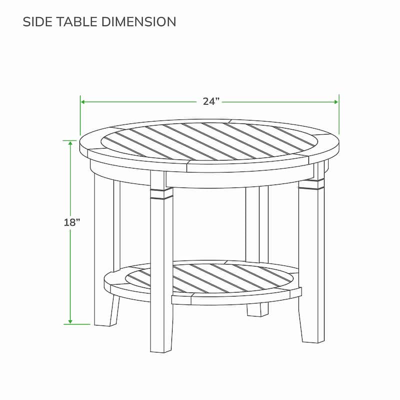 Cambridge Casual Sherwood 3-Piece Teak Outdoor Conversation Set