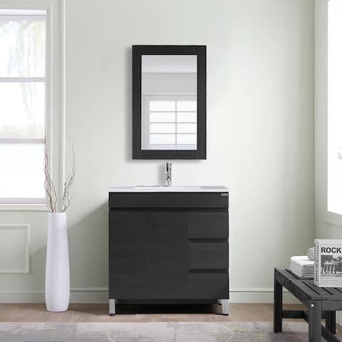 Modern Single Sink Bathroom Vanity Set