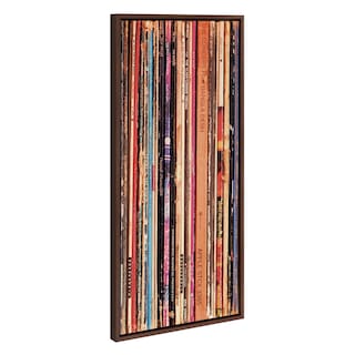 Kate and Laurel Sylvie Record Sleeves Framed Canvas by Robert Cadloff