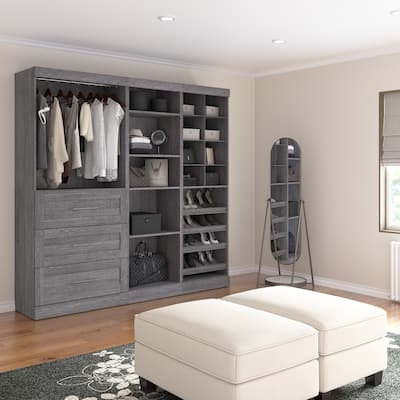 Pur 86-Inch Closet Organizer with Storage Cubbies by Bestar