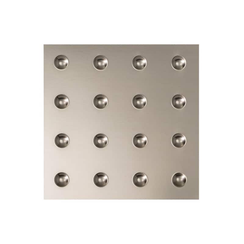 FASÄDE Dome Decorative Vinyl 2ft x 2ft Lay in Ceiling Panel in Brushed Nickel (5 Pack) - 12in x 12in Sample - Brushed Nickel
