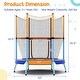 preview thumbnail 5 of 7, 48" Toddler Trampoline with Safety Enclosure Net-Orange - 52" x 55.5" (Dia. x H)