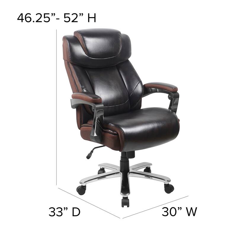 Big & Tall LeatherSoft Executive Swivel Ergonomic Office Chair
