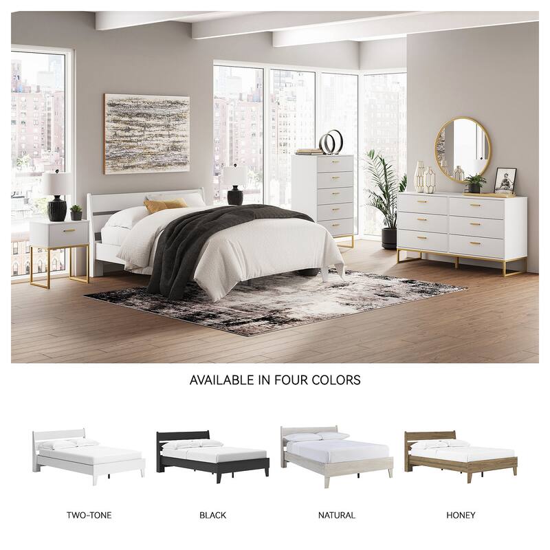 Signature Design by Ashley Socalle White Panel Platform Bed