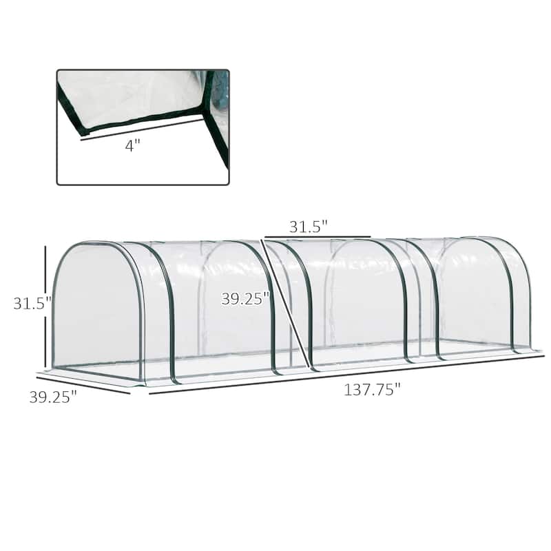 Transparent Pvc Tunnel Greenhouse