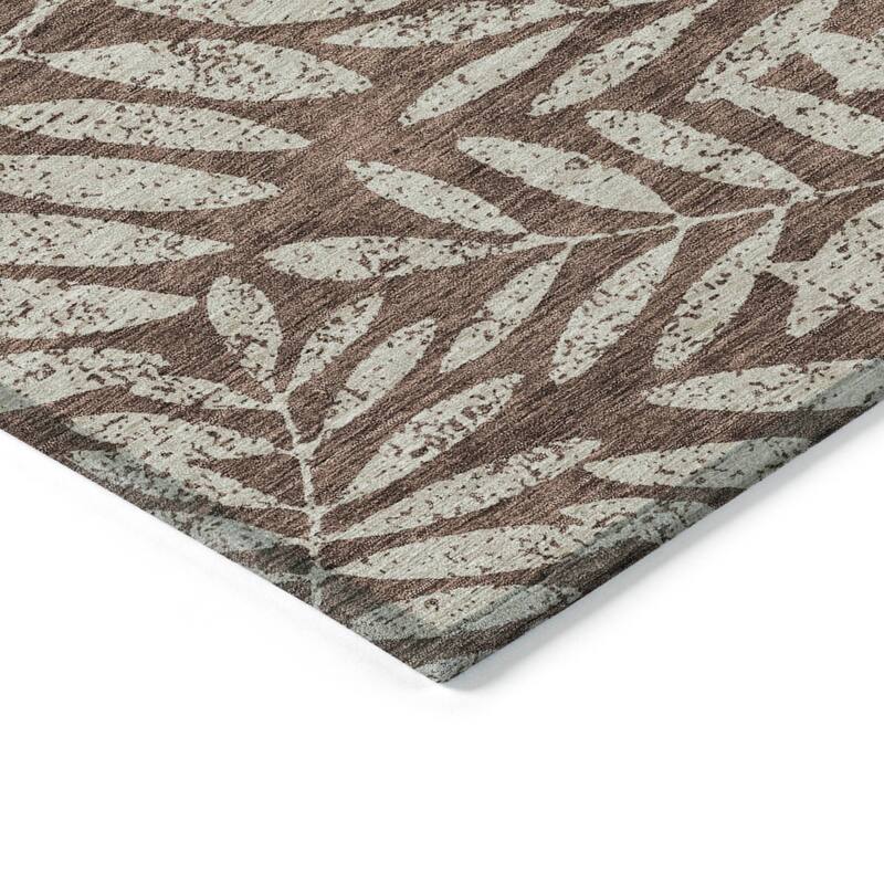Machine Washable Indoor/ Outdoor Chantille Palm Rug