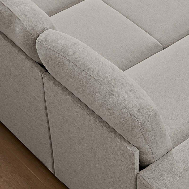 98"W 4-Seater Modular Sleeper Sofa Bed with Storage Chaise,U-shaped Sofa with Pull-out Bed