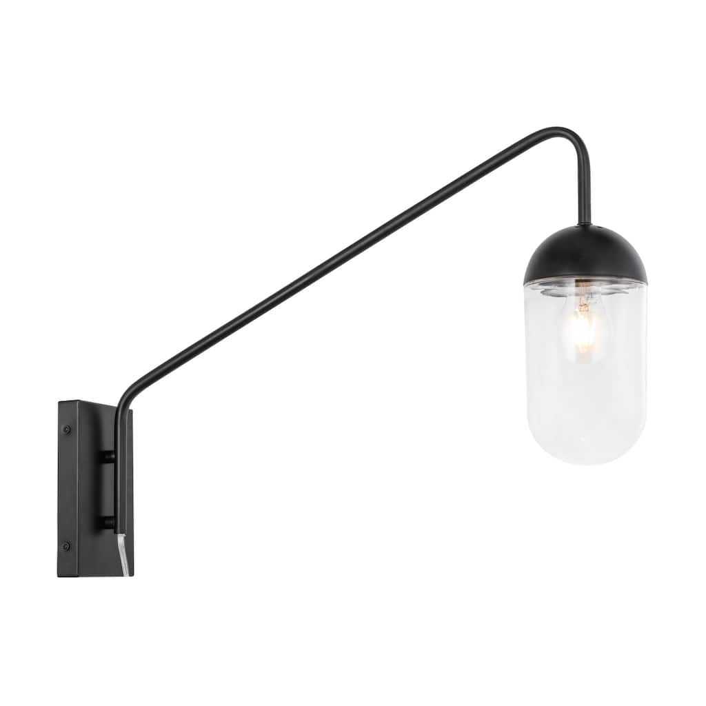 Elegant Lighting Kace Single Light 18" Tall Wall Sconce with Clear